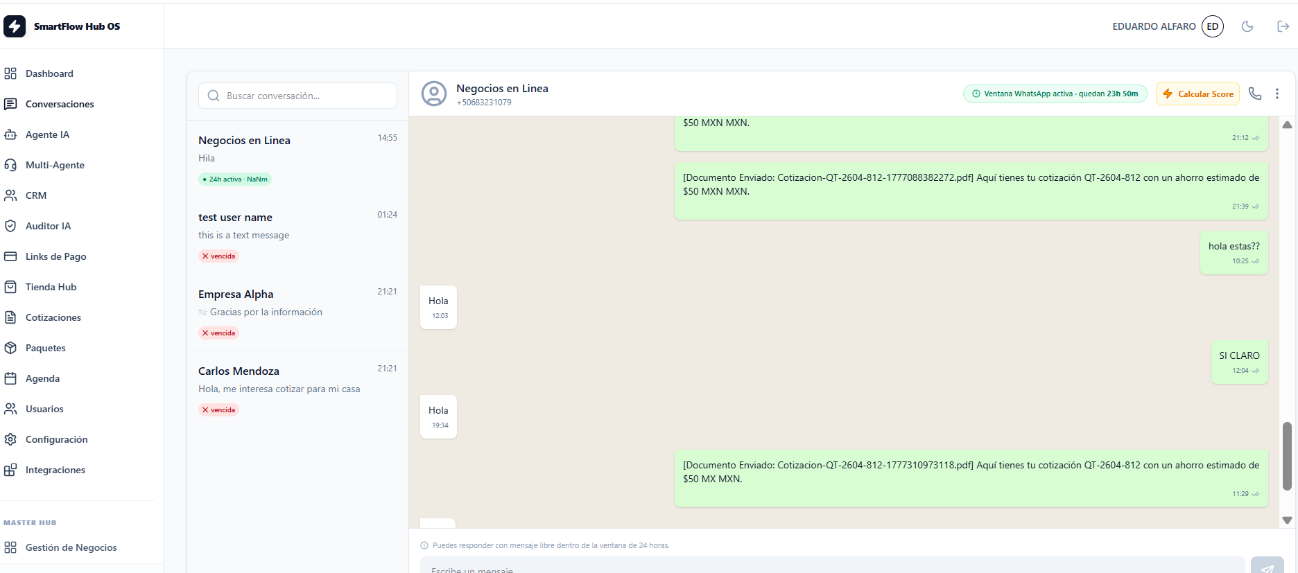 SmartFlow Hub OS Dashboard